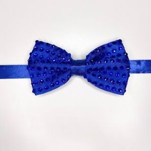 Royal blue Men’s rhinestone bowtie perfect for homecoming formal prom